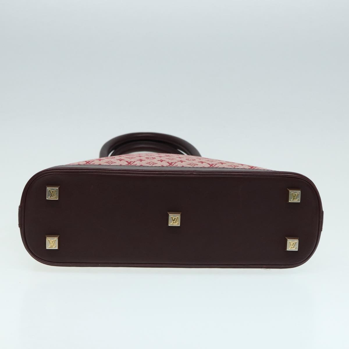 LOUIS VUITTON Monogram Mini Alma Haut Hand Bag Red M92204 LV 86110