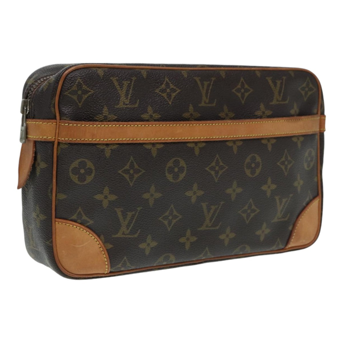 LOUIS VUITTON Monogram Compiegne 28 Clutch Bag M51845 LV 86121