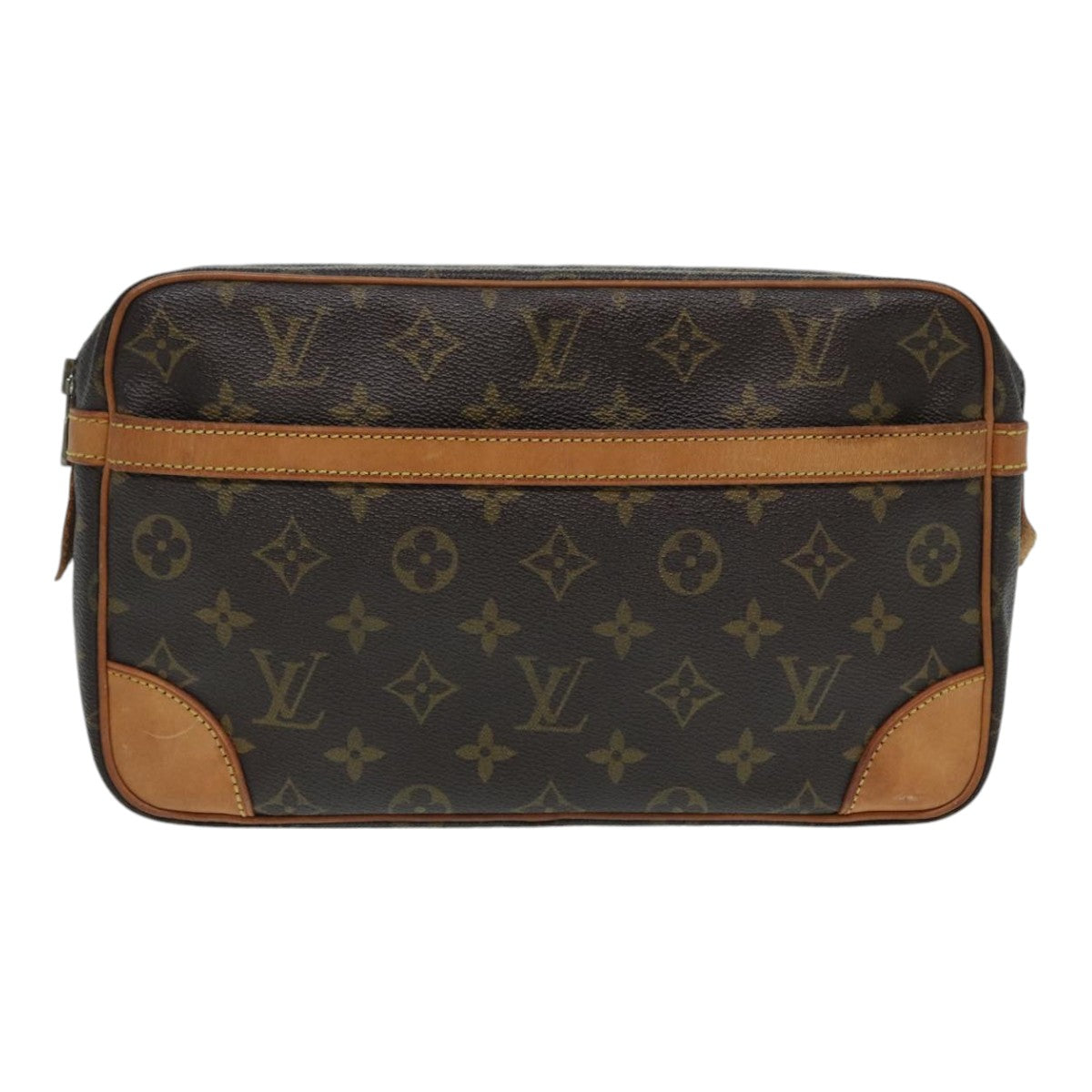 LOUIS VUITTON Monogram Compiegne 28 Clutch Bag M51845 LV 86121