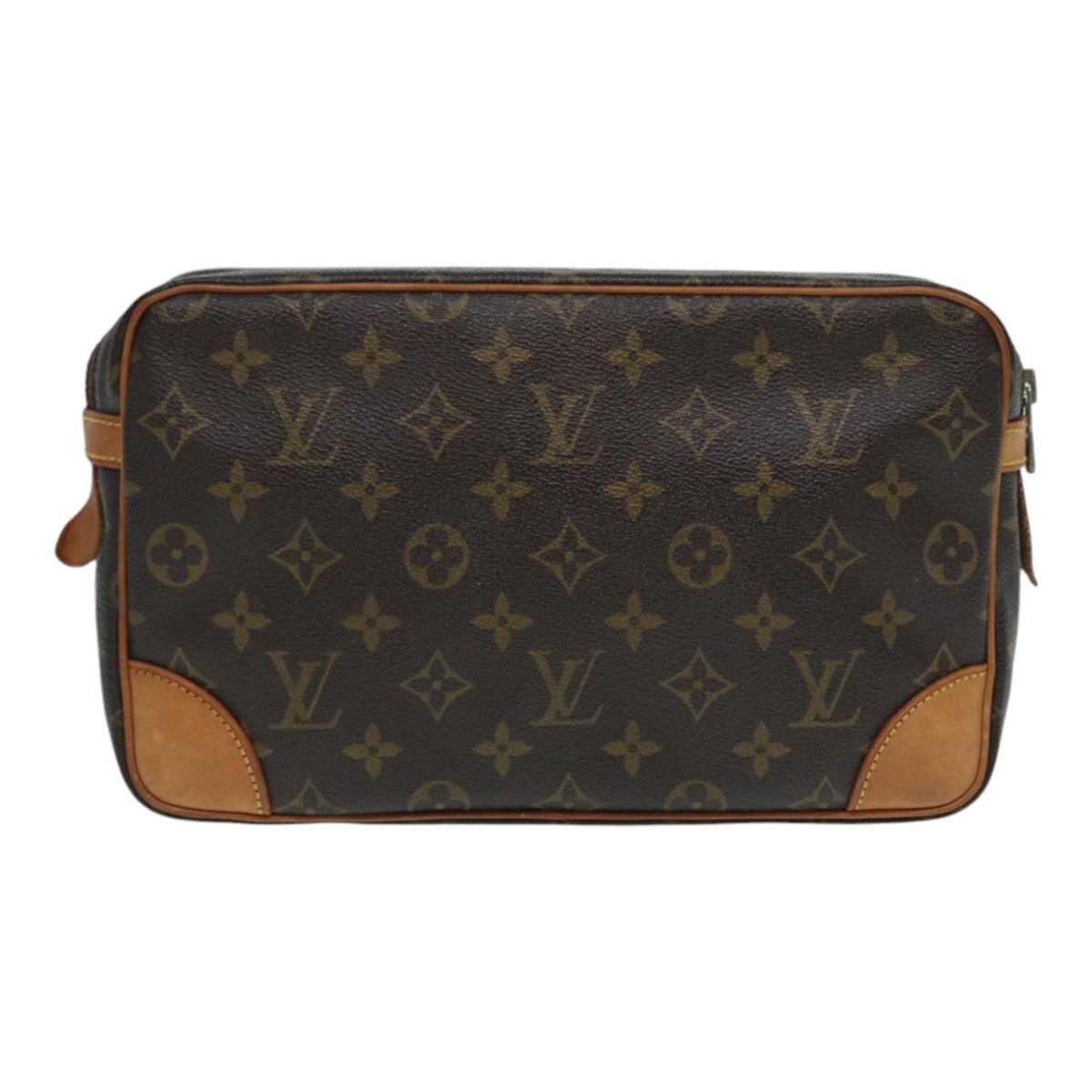 LOUIS VUITTON Monogram Compiegne 28 Clutch Bag M51845 LV 86121