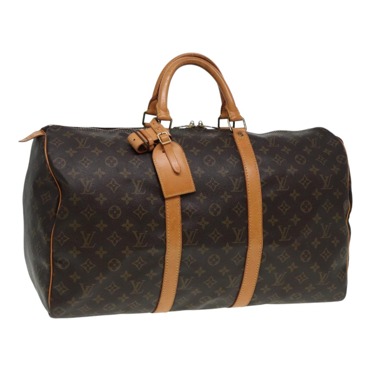 LOUIS VUITTON Monogram Keepall 50 Boston Bag M41426 LV 86131