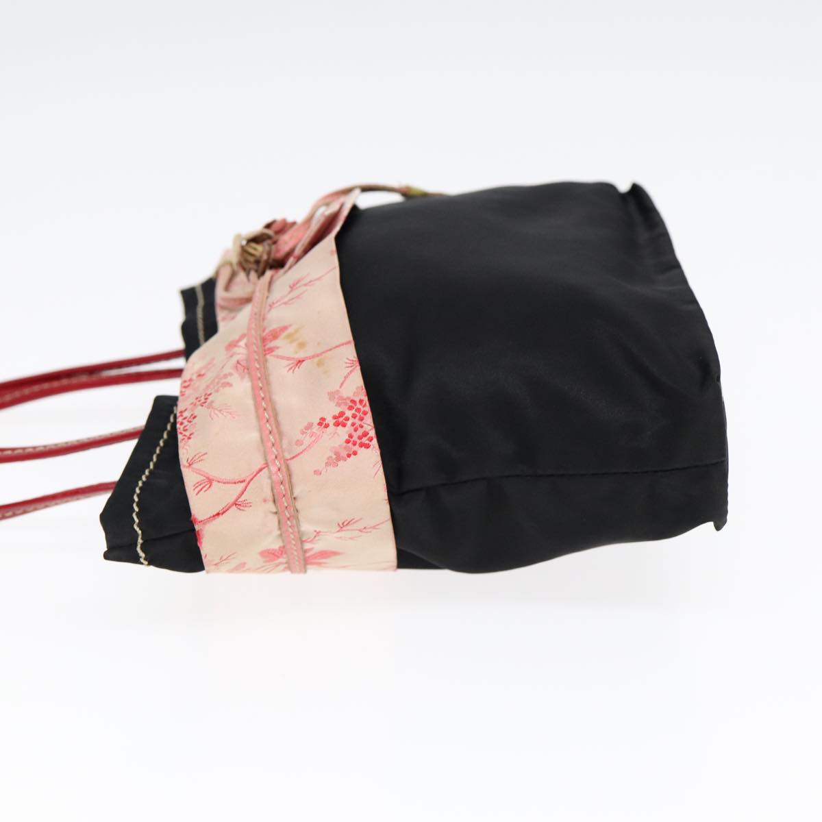 Luxury Prada Japanese Hand Bag Nylon Black Silver  86149