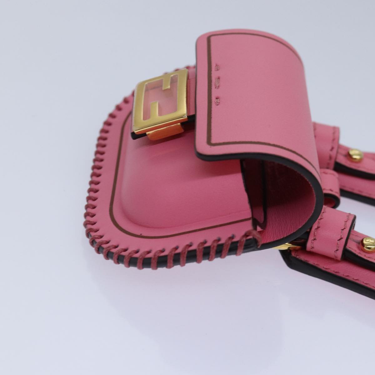 Luxury Fendi AirPods Case Pouch Leather Pink86208