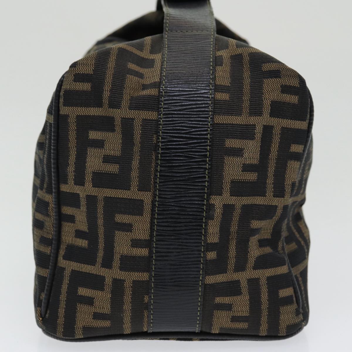 Luxury Fendi Zucca Canvas Vanity Pouch Brown Black gold86218