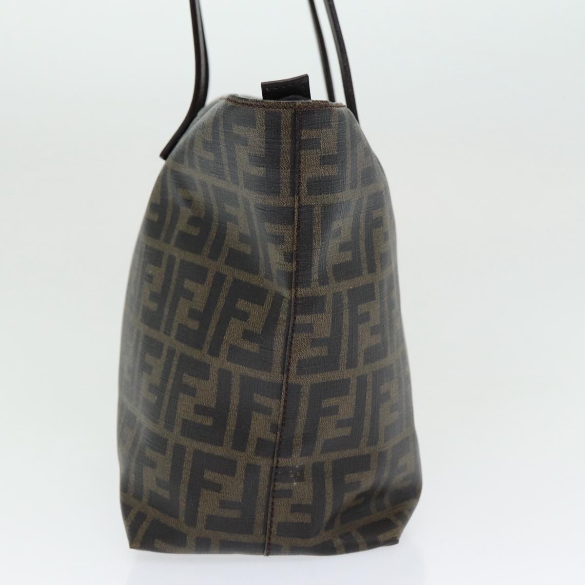 Luxury Fendi Zucca Canvas Tote Bag Brown Black gold86249