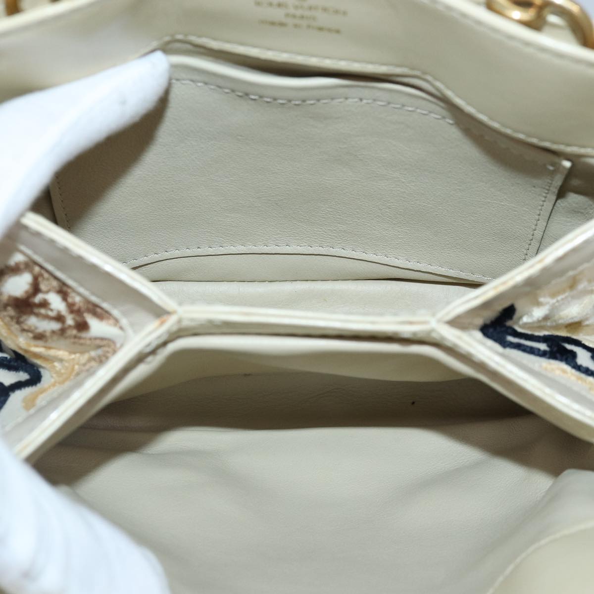 LOUIS VUITTON Monogram Charm Pochette Lover Hand Bag Ivory M95194 LV 86283A