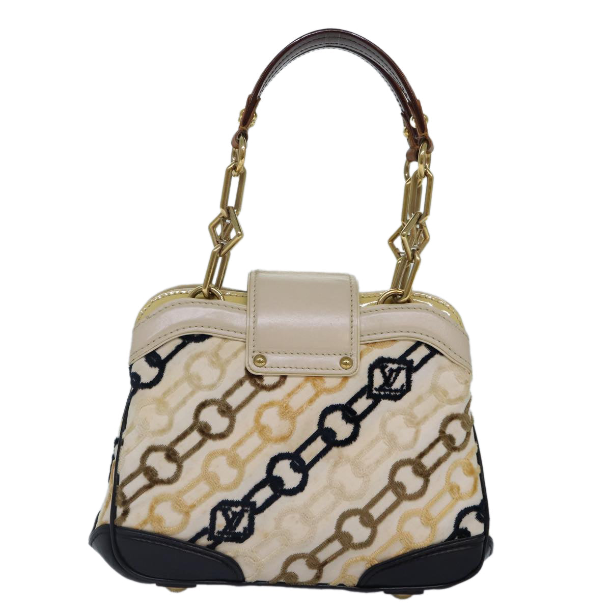 LOUIS VUITTON Monogram Charm Pochette Lover Hand Bag Ivory M95194 LV 86283A