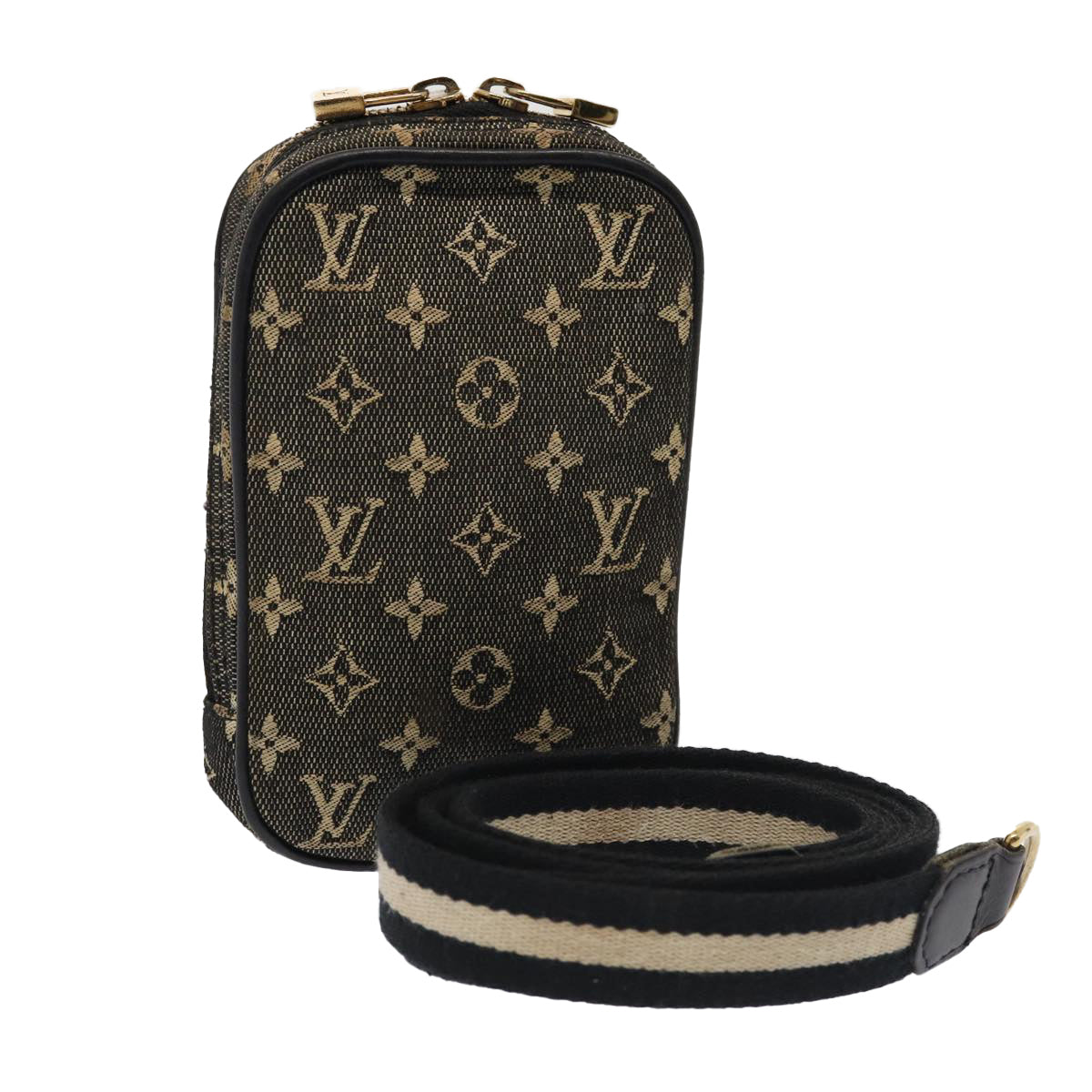 LOUIS VUITTON Monogram Mini Camera Case Housse Digital Black M92066 86293