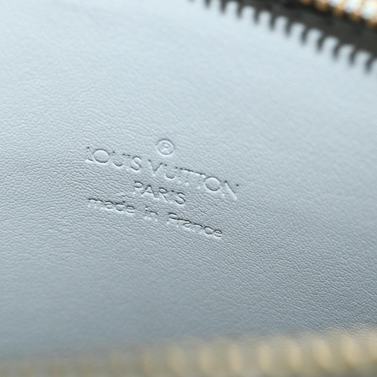 LOUIS VUITTON Monogram Vernis Motto Accessory Pouch Gris M91030 LV 86327