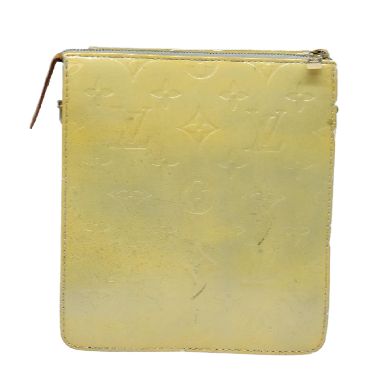 LOUIS VUITTON Monogram Vernis Motto Accessory Pouch Gris M91030 LV 86327