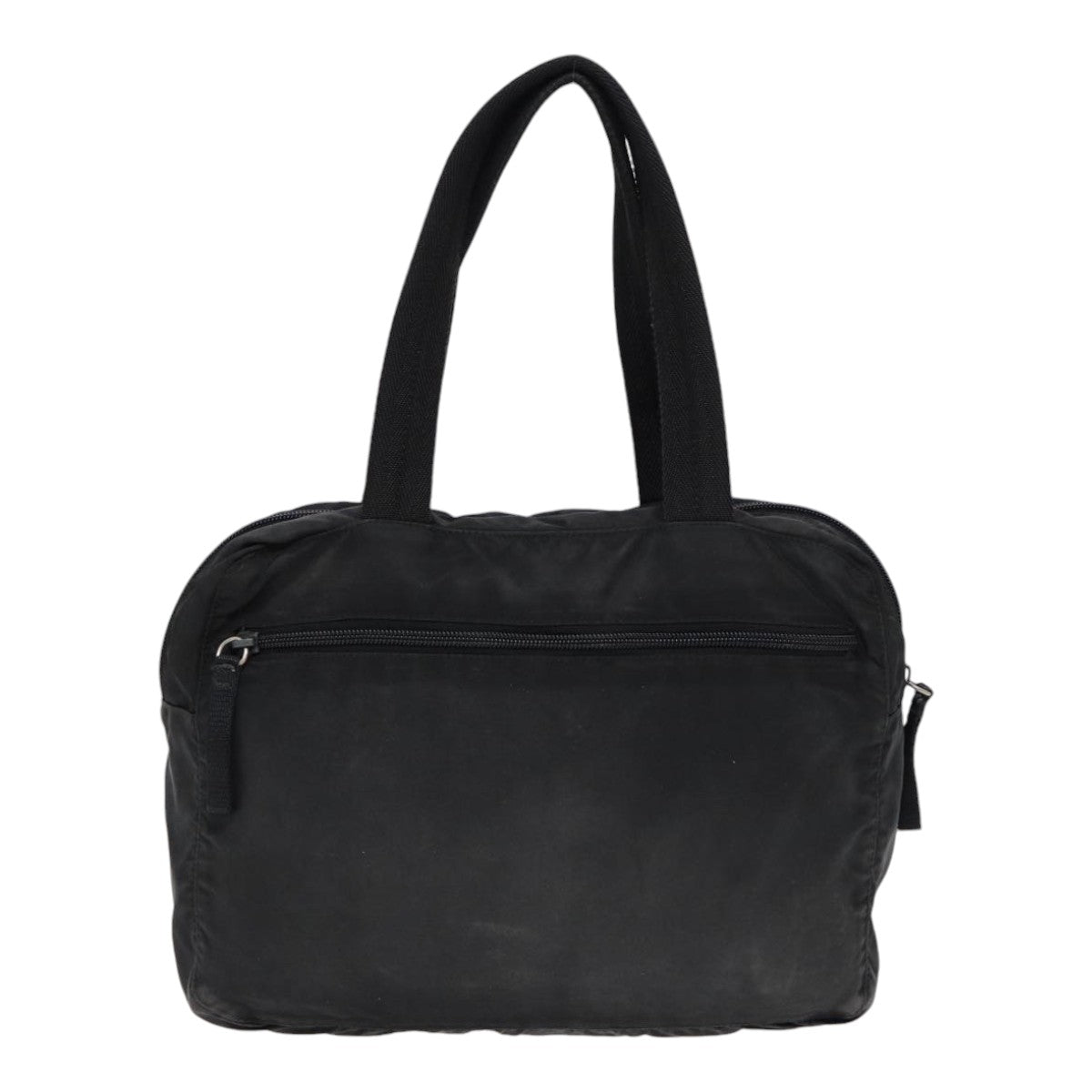 Luxury Prada Hand Bag Nylon Black Silver  86338
