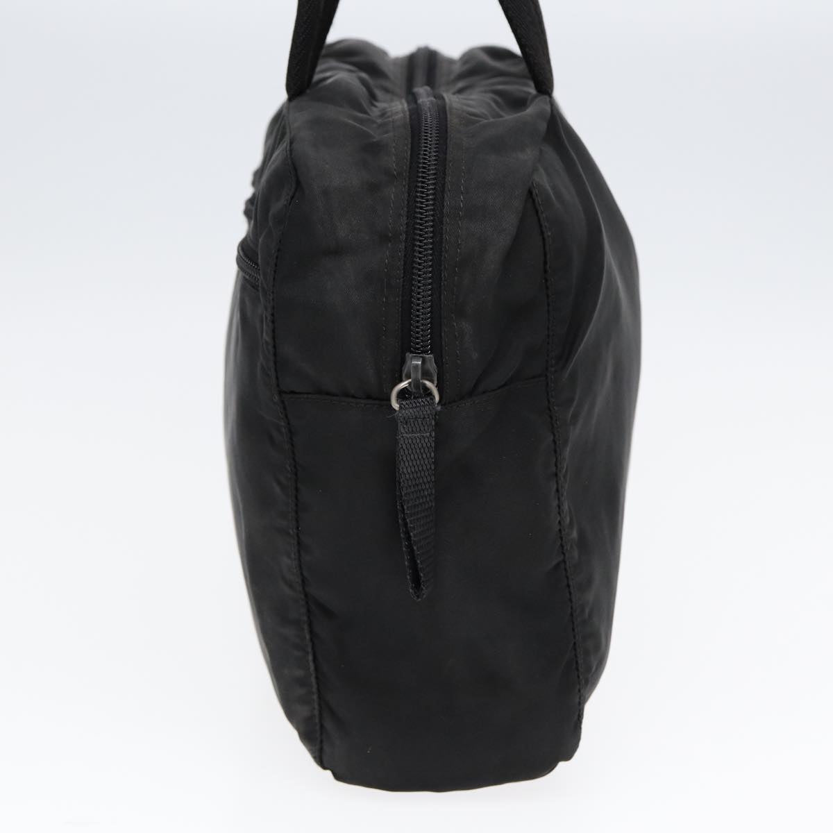 Luxury Prada Hand Bag Nylon Black Silver  86338