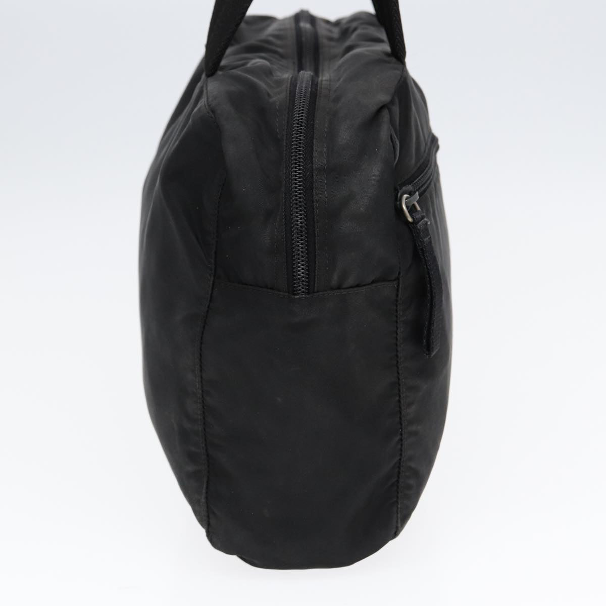 Luxury Prada Hand Bag Nylon Black Silver  86338
