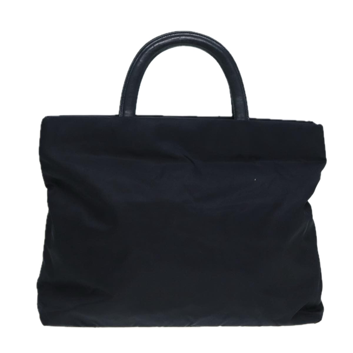 Luxury Prada Hand Bag Nylon Navy Silver  86341