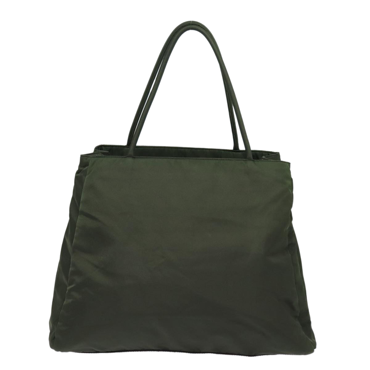 Luxury Prada Tote Bag Nylon Khaki Silver  86342