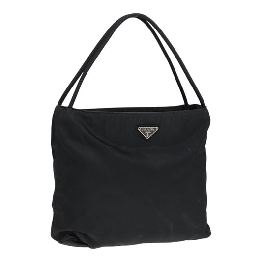 Luxury Prada Tote Bag Nylon Black Silver  86344