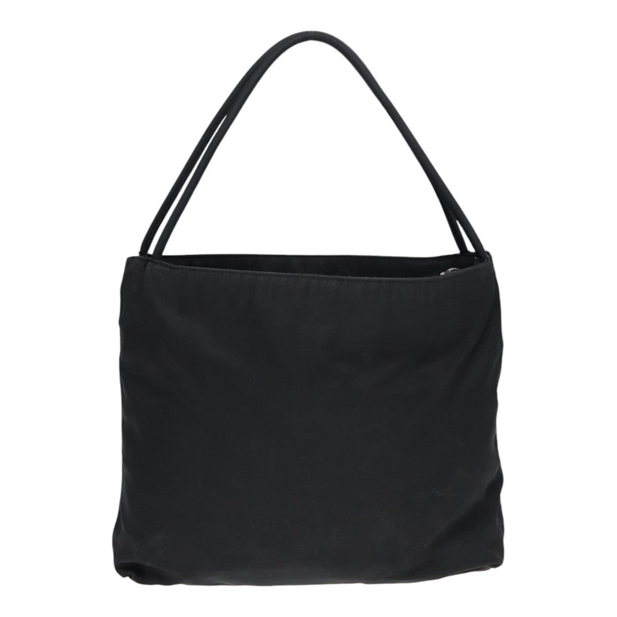 Luxury Prada Tote Bag Nylon Black Silver  86344