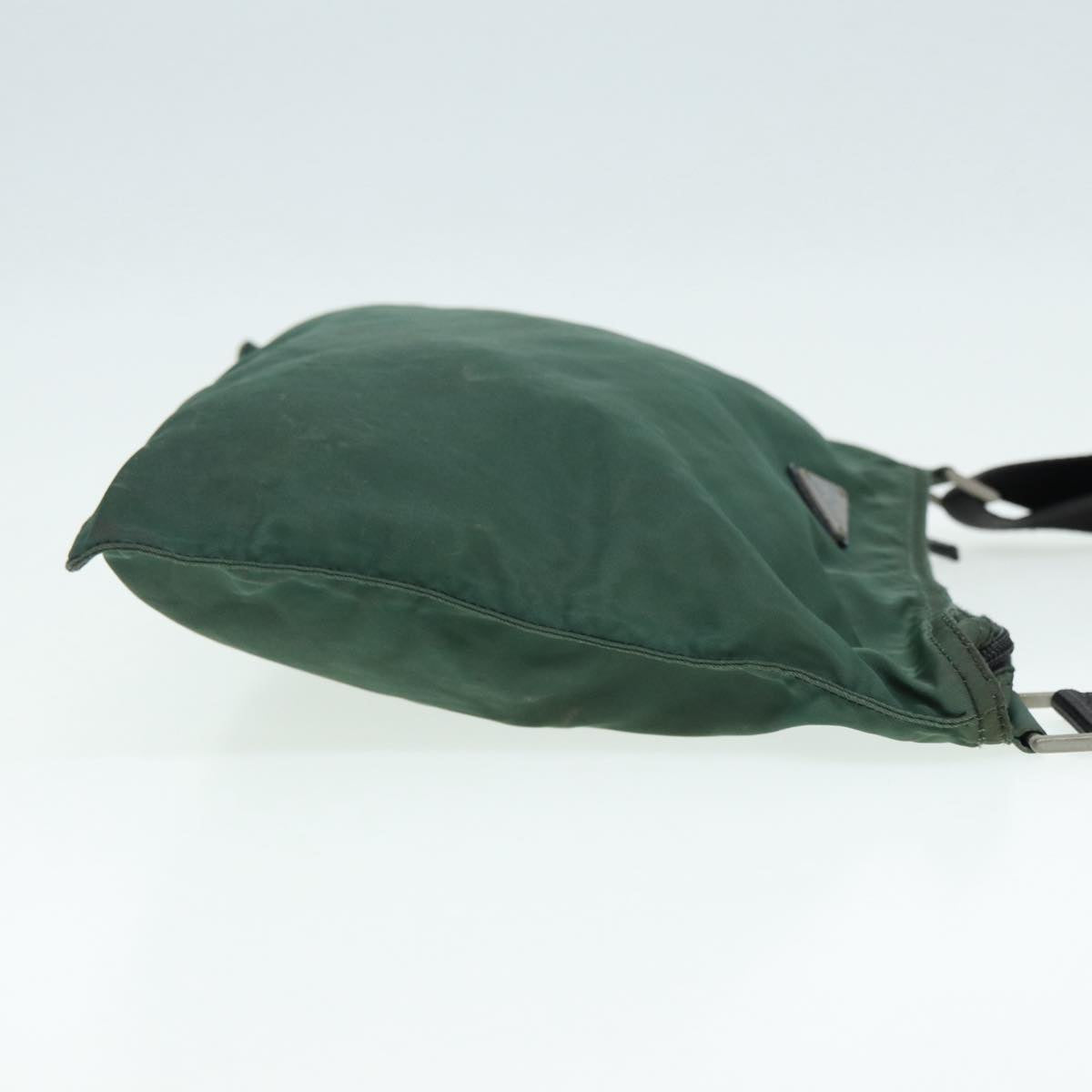 Luxury Prada Shoulder Bag Nylon Khaki Silver  86346