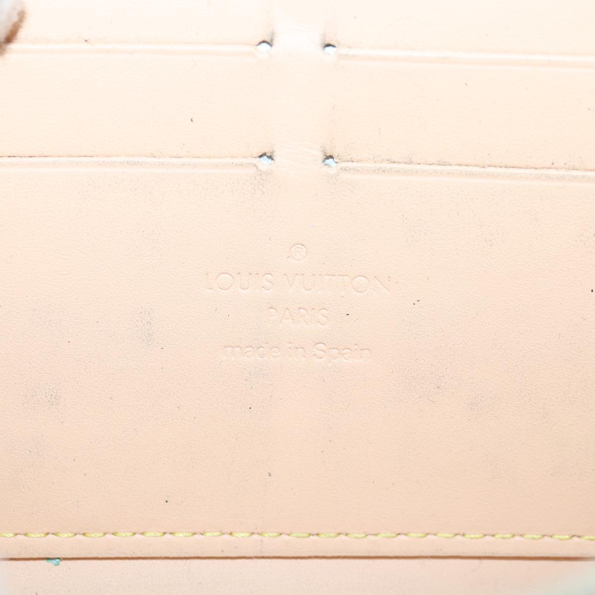 LOUIS VUITTON Monogram Multicolor Zippy Wallet White M60241 LV 86348