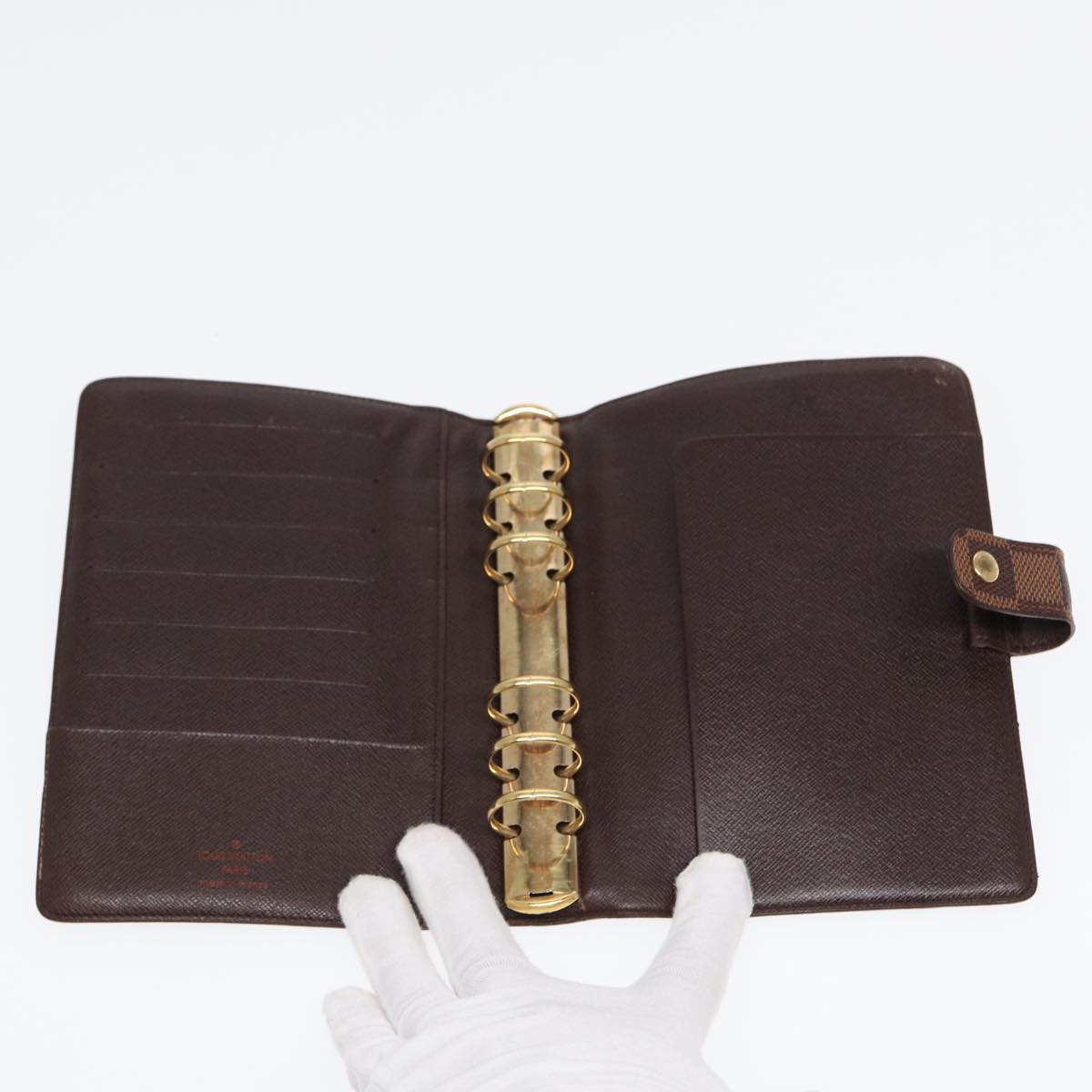 LOUIS VUITTON Damier Ebene Agenda MM Day Planner Cover R20240 LV 86350