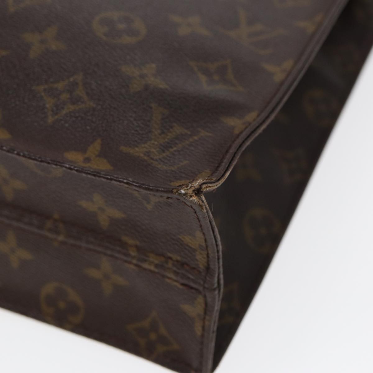 LOUIS VUITTON Monogram Sac Plat Hand Bag M51140 LV 86401