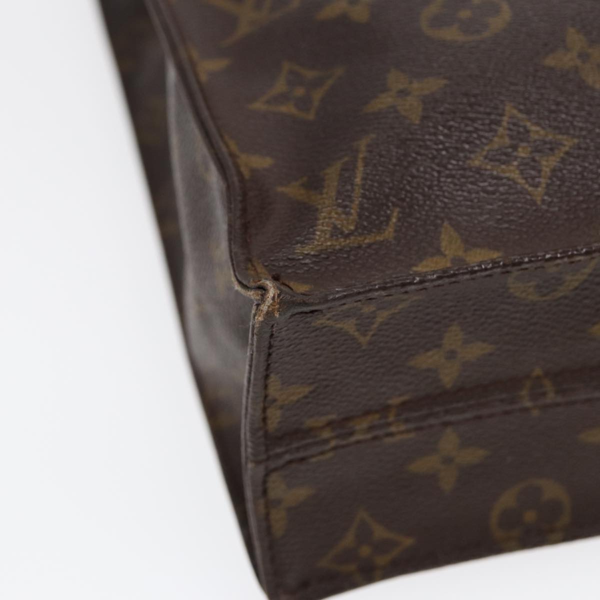 LOUIS VUITTON Monogram Sac Plat Hand Bag M51140 LV 86401