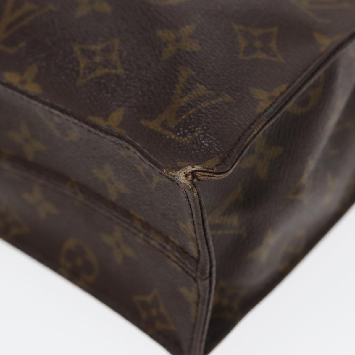 LOUIS VUITTON Monogram Sac Plat Hand Bag M51140 LV 86401