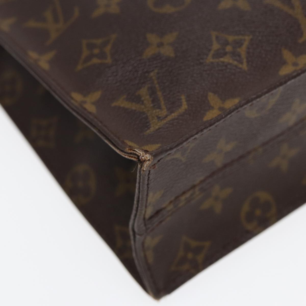 LOUIS VUITTON Monogram Sac Plat Hand Bag M51140 LV 86401