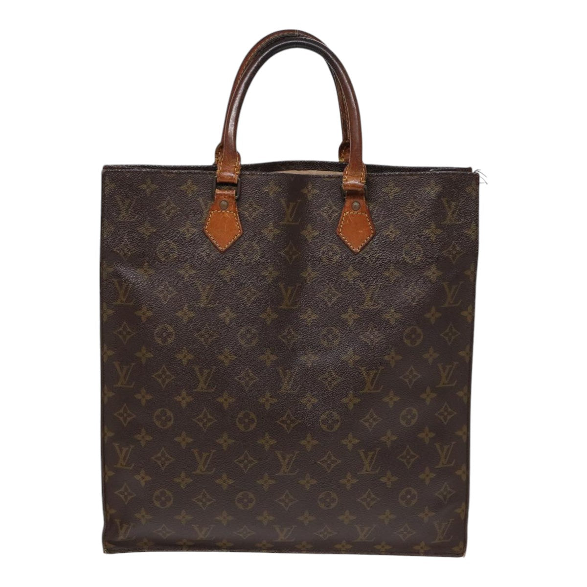 LOUIS VUITTON Monogram Sac Plat Hand Bag M51140 LV 86401