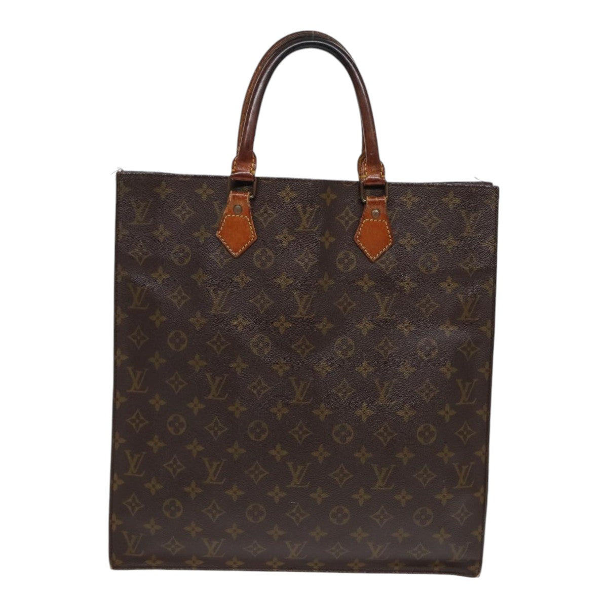 LOUIS VUITTON Monogram Sac Plat Hand Bag M51140 LV 86401