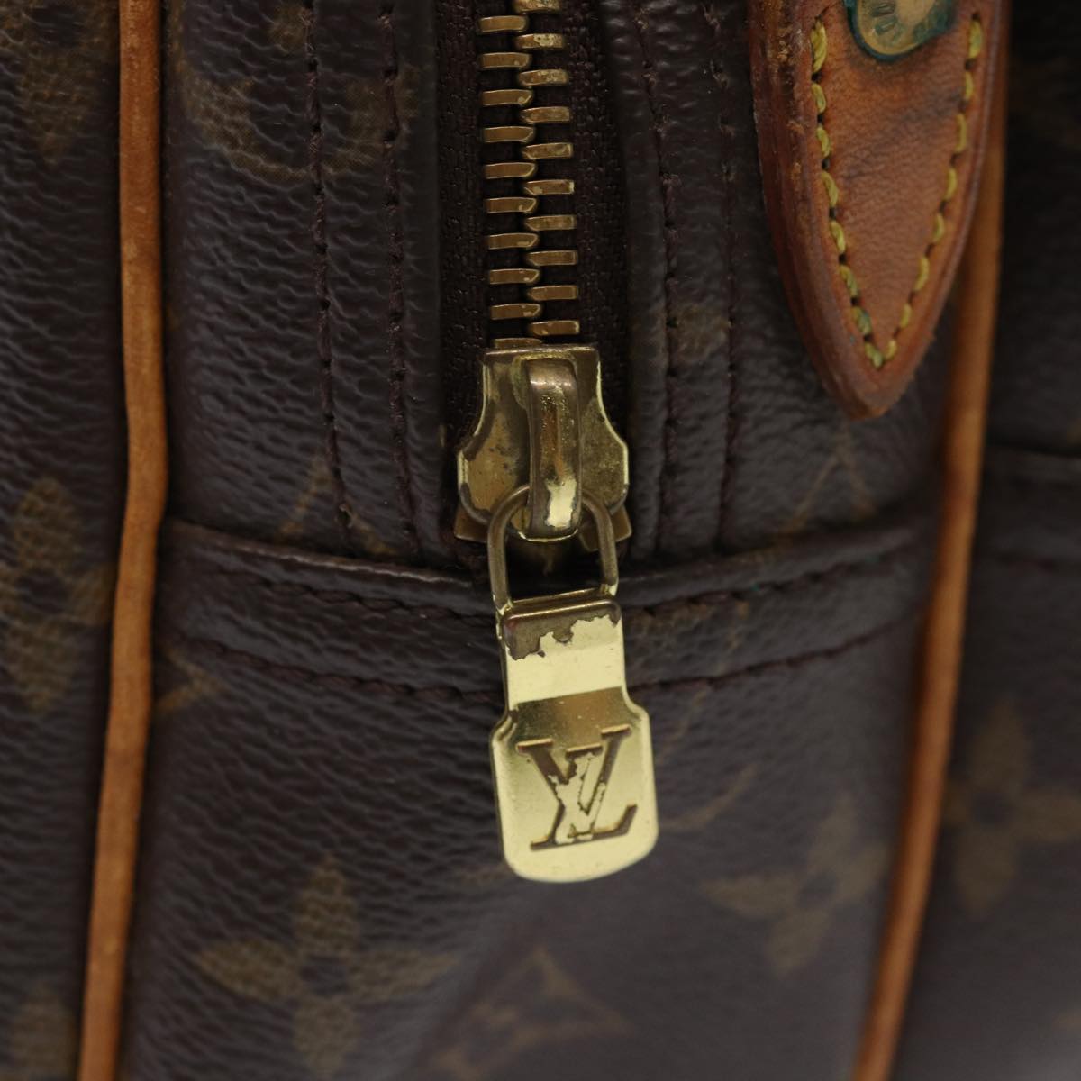 LOUIS VUITTON Monogram Reporter PM Shoulder Bag M45254 LV 86465