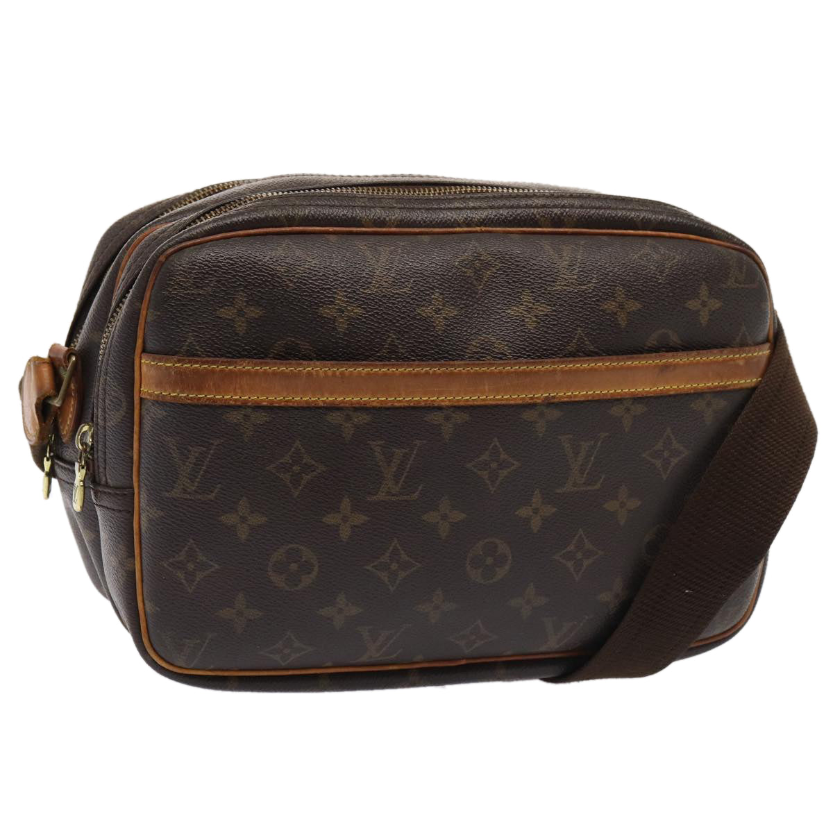 LOUIS VUITTON Monogram Reporter PM Shoulder Bag M45254 LV 86465