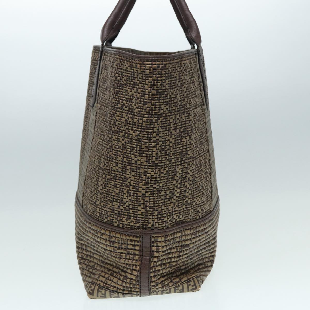 Luxury Fendi Zucchino Canvas Hand Bag Brown86480