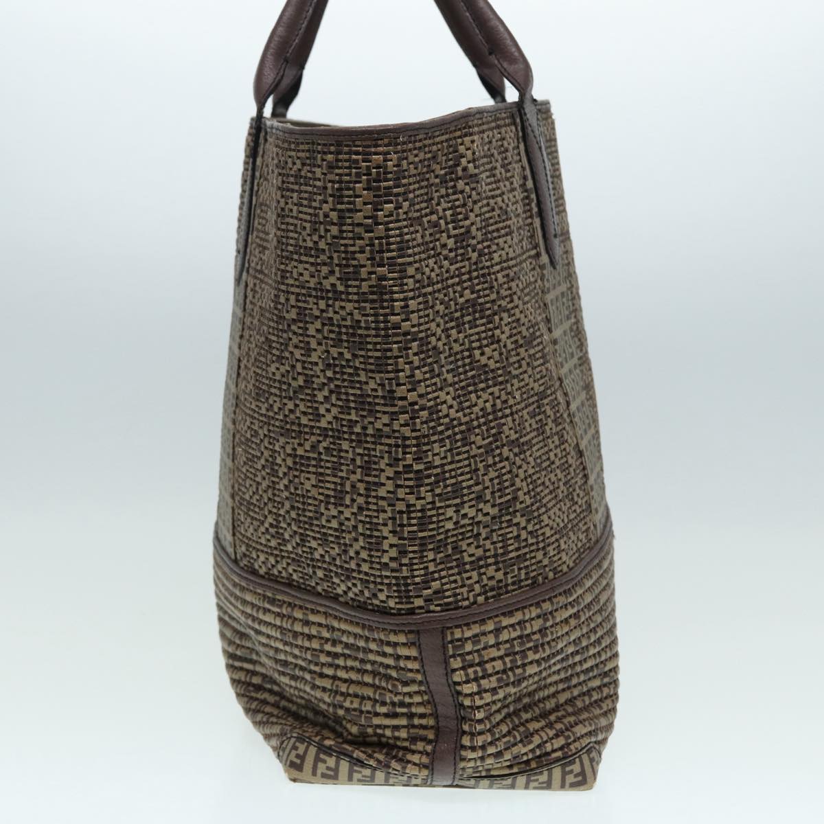 Luxury Fendi Zucchino Canvas Hand Bag Brown86480