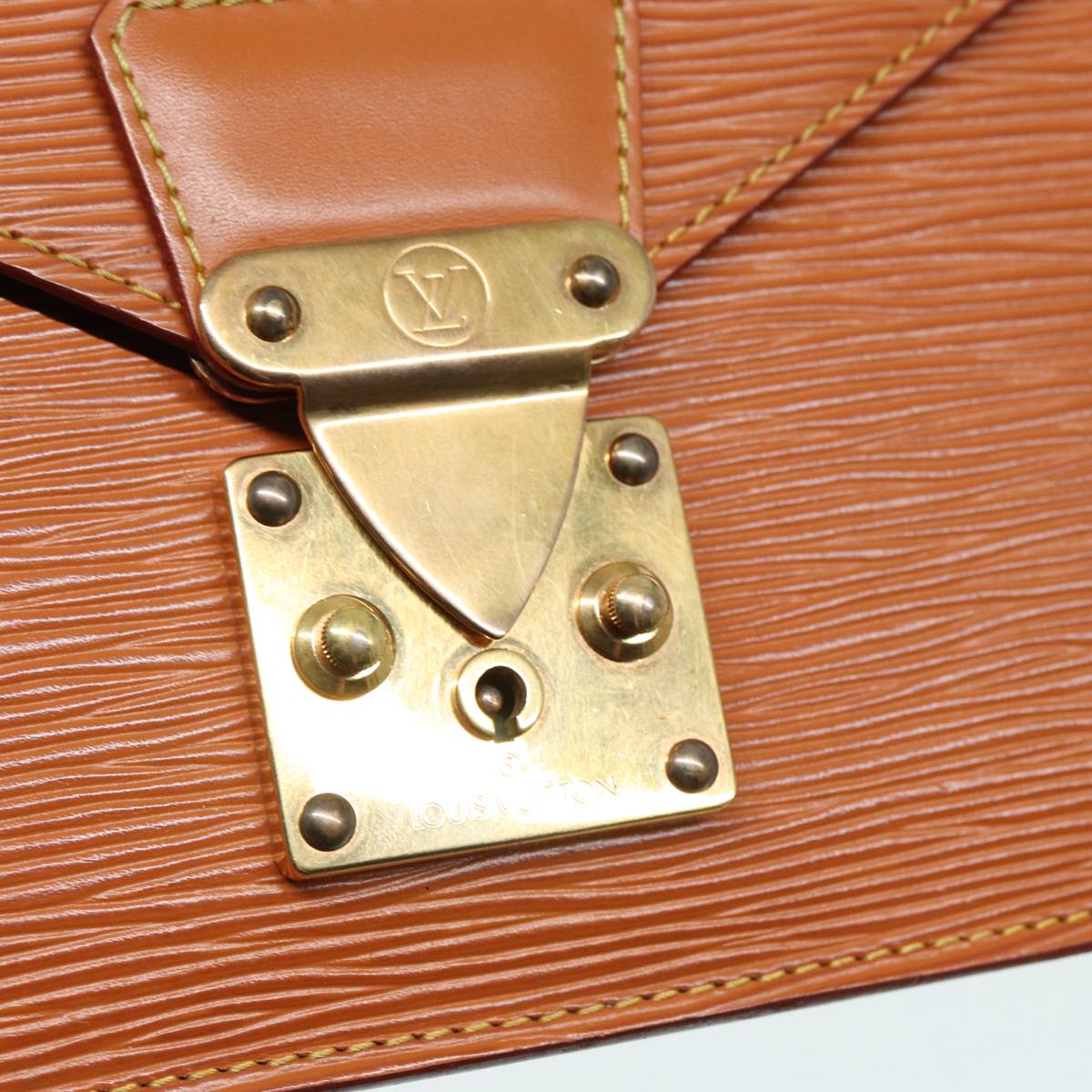 LOUIS VUITTON Epi Serie Dragonne Hand Bag Zipangu Gold M52618 LV 86508