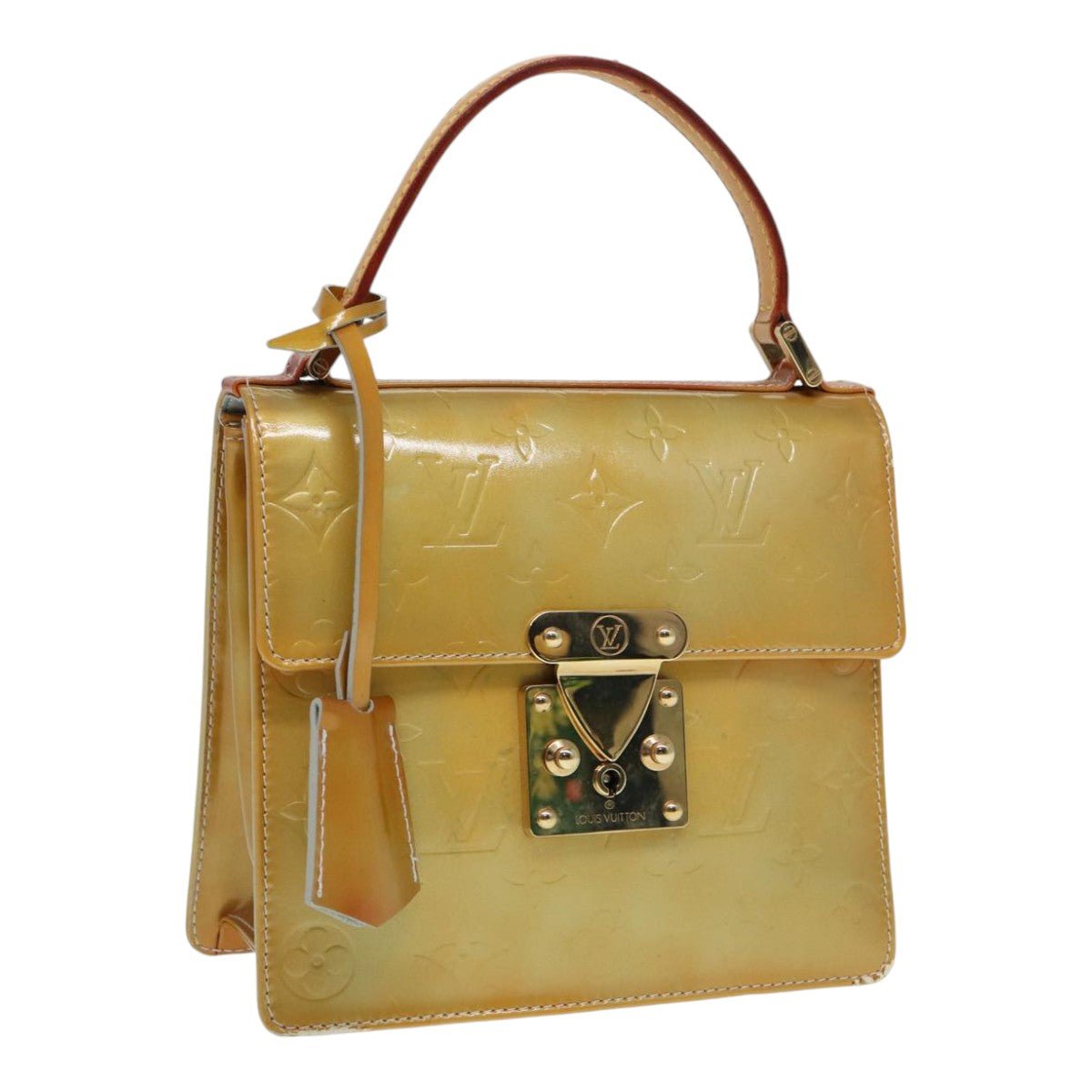LOUIS VUITTON Monogram Vernis Spring Street Hand Bag Gris M91029 LV 86516