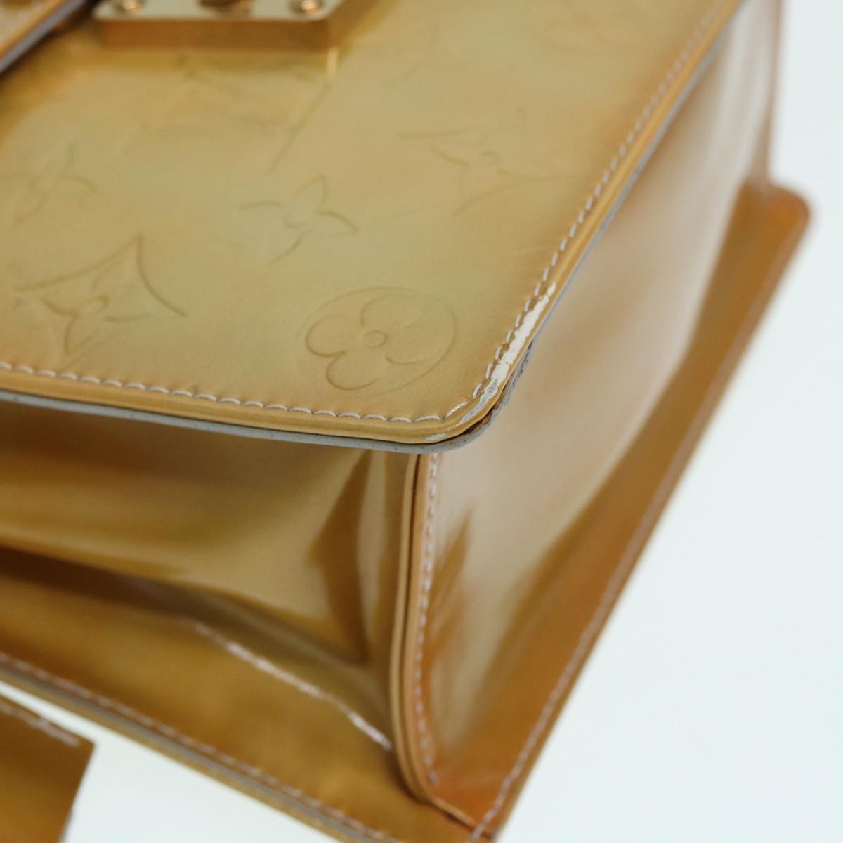 LOUIS VUITTON Monogram Vernis Spring Street Hand Bag Gris M91029 LV 86516