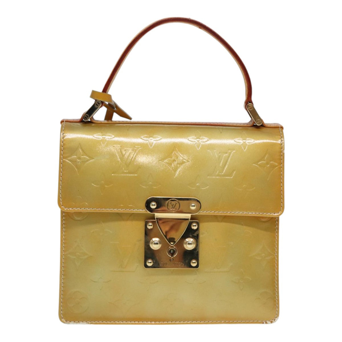LOUIS VUITTON Monogram Vernis Spring Street Hand Bag Gris M91029 LV 86516