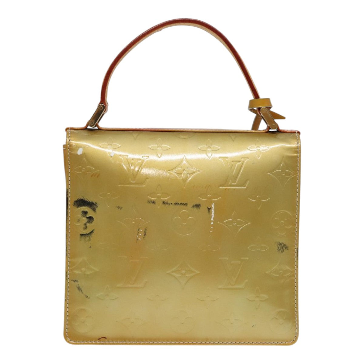 LOUIS VUITTON Monogram Vernis Spring Street Hand Bag Gris M91029 LV 86516