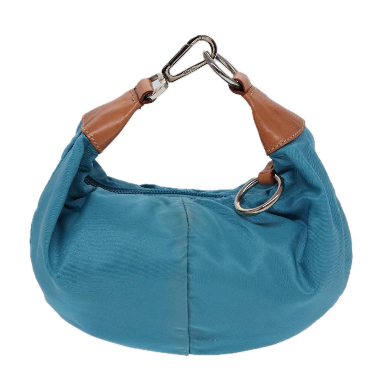 Luxury Prada Pouch Nylon Blue Silver  86520