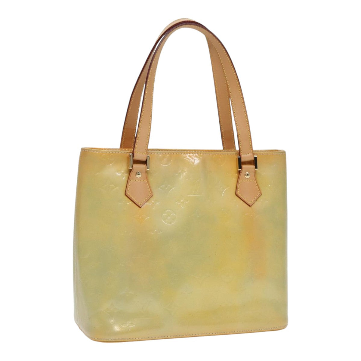 LOUIS VUITTON Monogram Vernis Houston Hand Bag Gris M91053 LV 86527