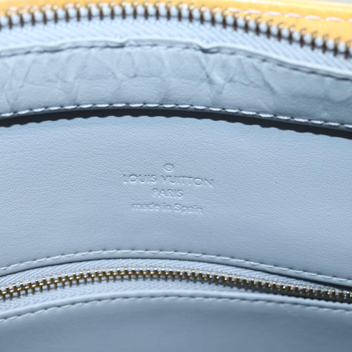 LOUIS VUITTON Monogram Vernis Houston Hand Bag Gris M91053 LV 86527