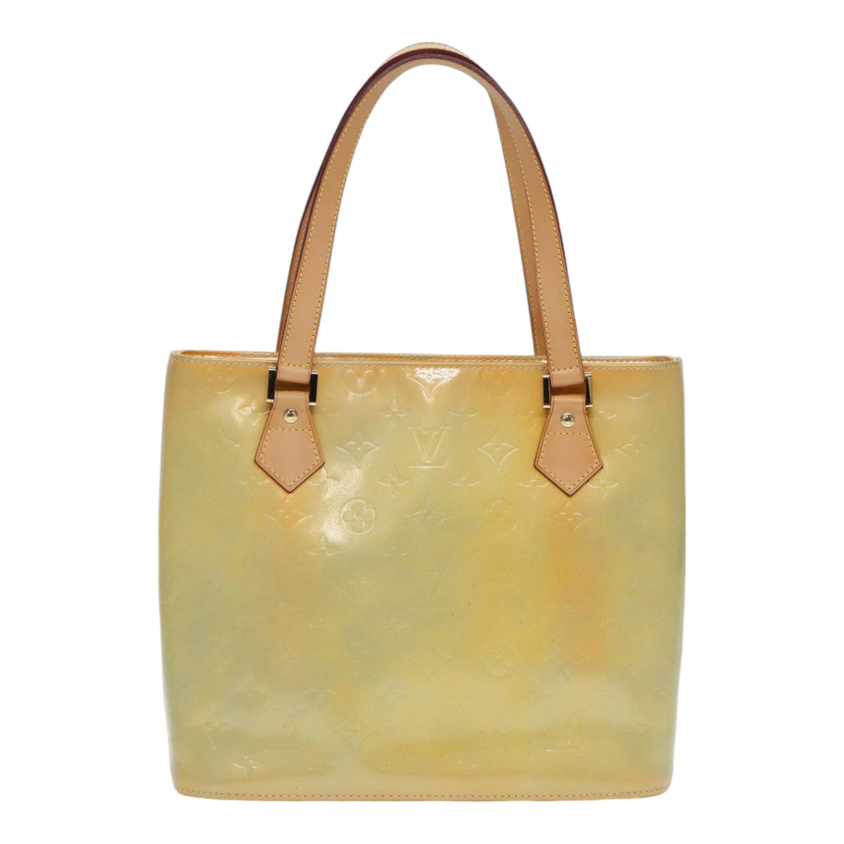 LOUIS VUITTON Monogram Vernis Houston Hand Bag Gris M91053 LV 86527
