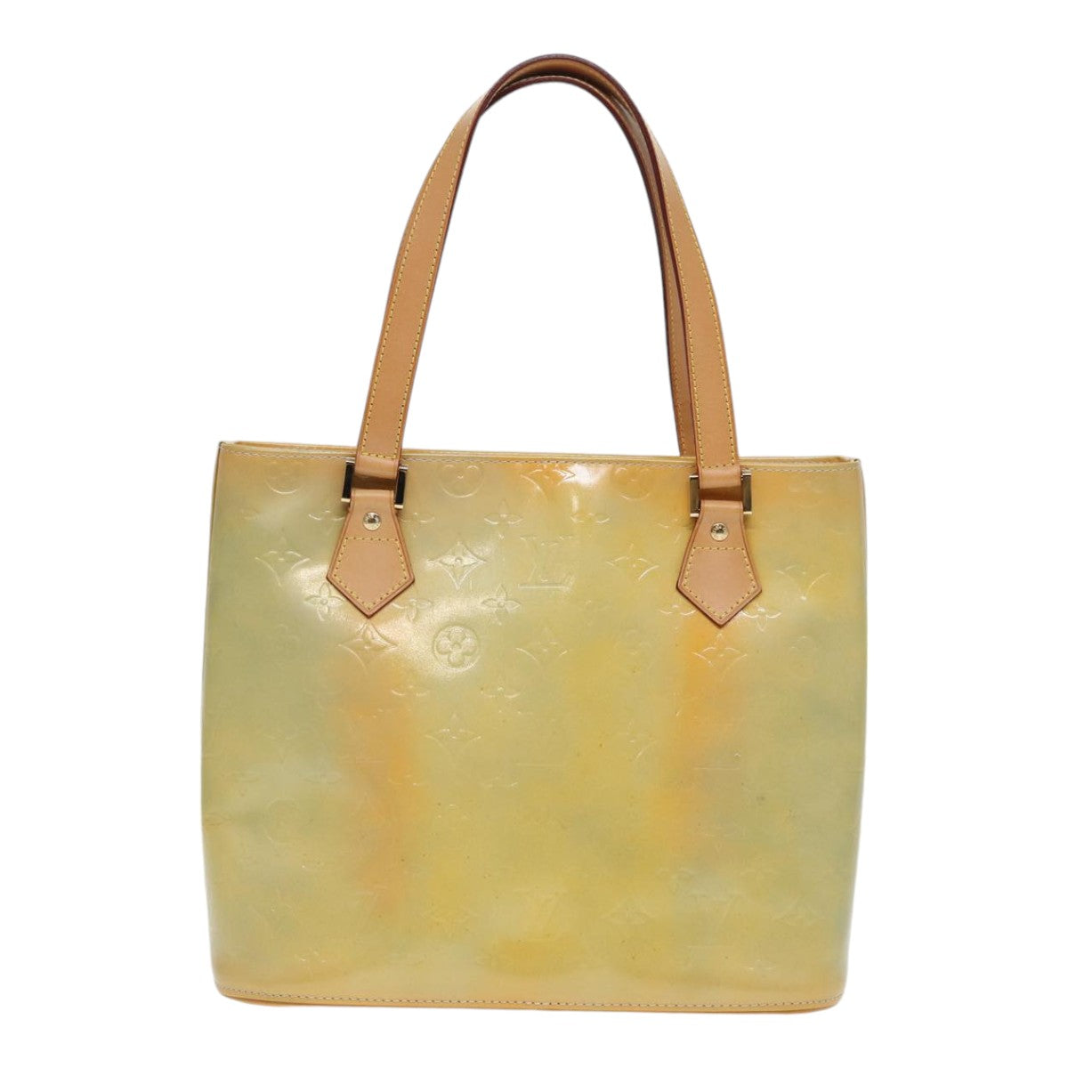 LOUIS VUITTON Monogram Vernis Houston Hand Bag Gris M91053 LV 86527