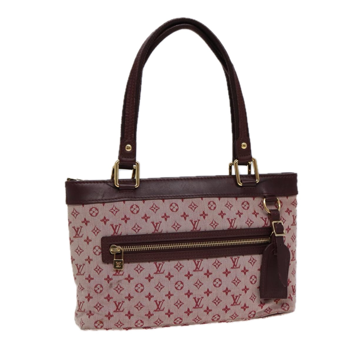 LOUIS VUITTON Monogram Mini Lucille PM Hand Bag Red M92678 LV 86529