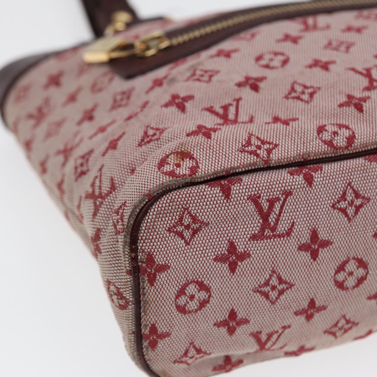 LOUIS VUITTON Monogram Mini Lucille PM Hand Bag Red M92678 LV 86529