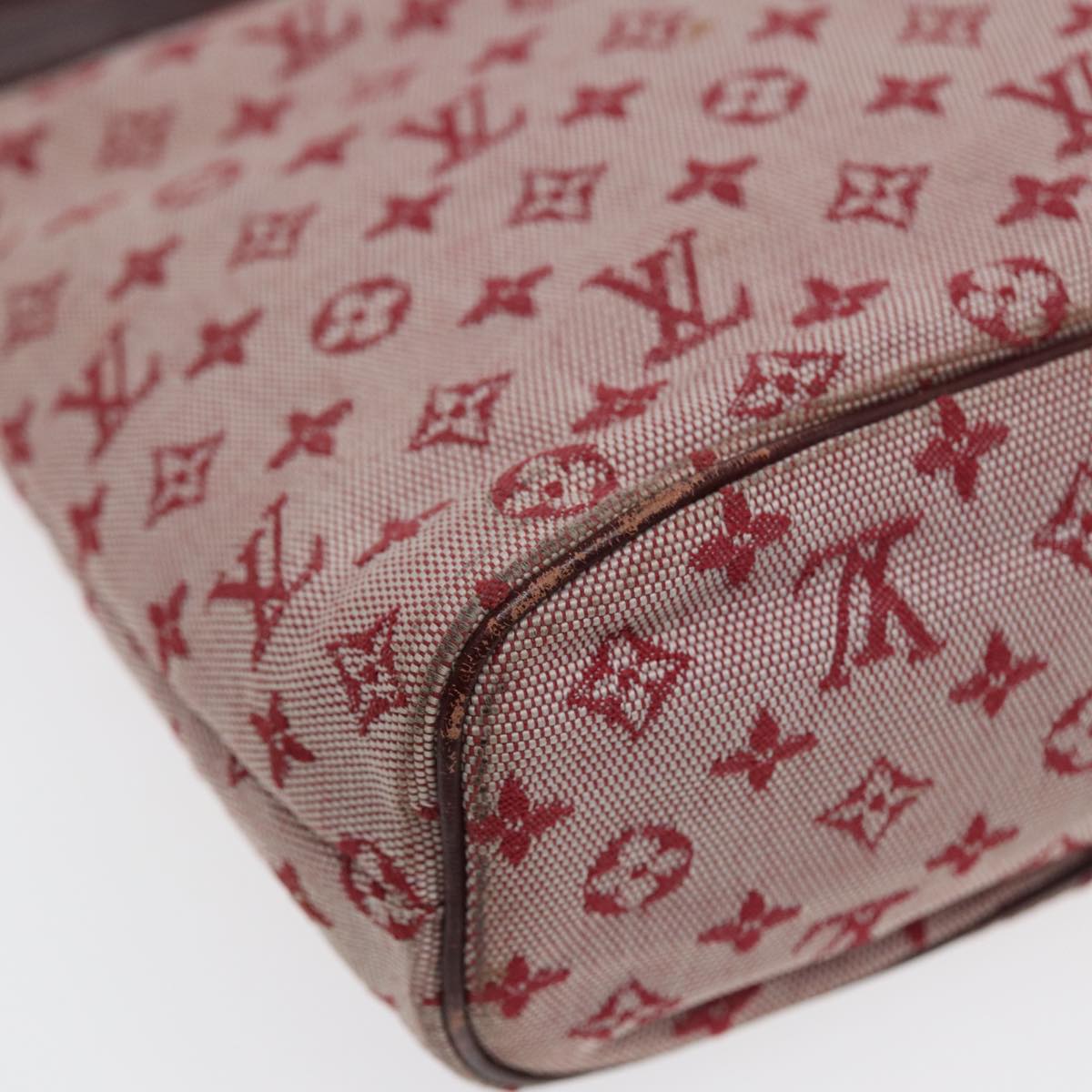 LOUIS VUITTON Monogram Mini Lucille PM Hand Bag Red M92678 LV 86529