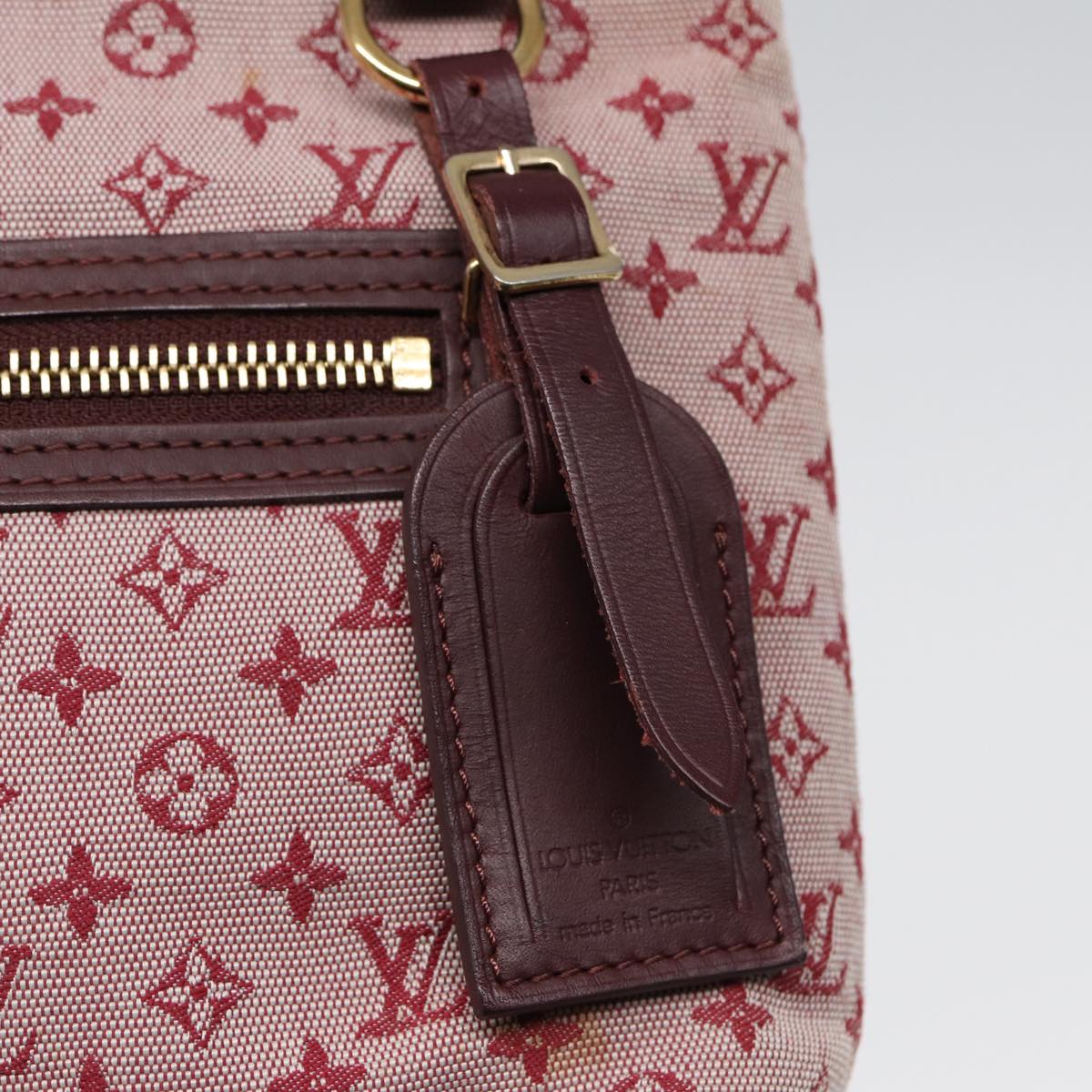 LOUIS VUITTON Monogram Mini Lucille PM Hand Bag Red M92678 LV 86529