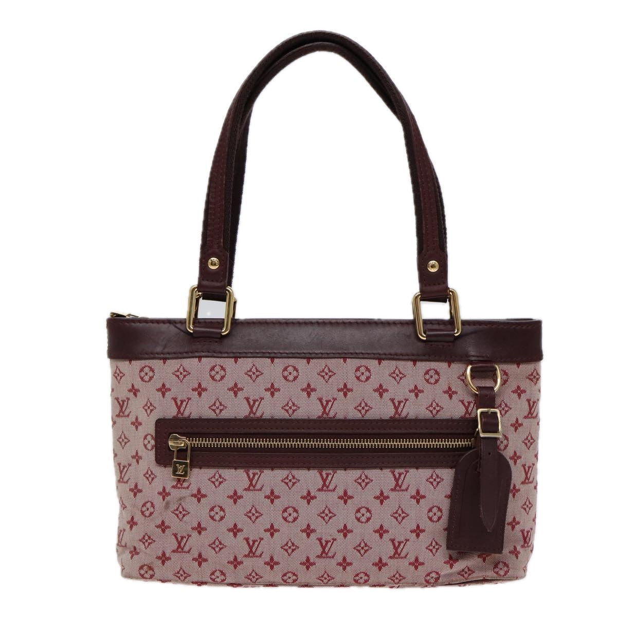 LOUIS VUITTON Monogram Mini Lucille PM Hand Bag Red M92678 LV 86529