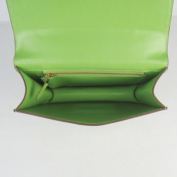 Luxury Hermes Constance Cowskin Leather Bag H017 green golden